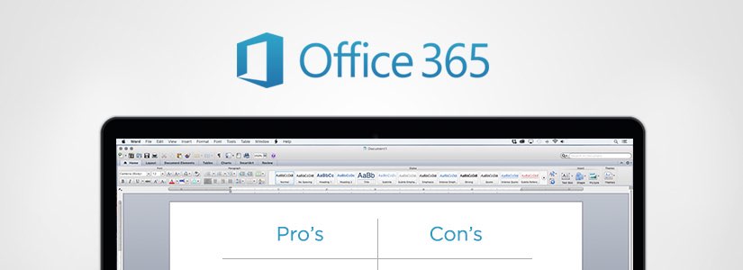 ms office 365 for mac pros and cons